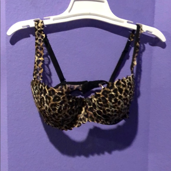 Pink VS Leopard Print Bra